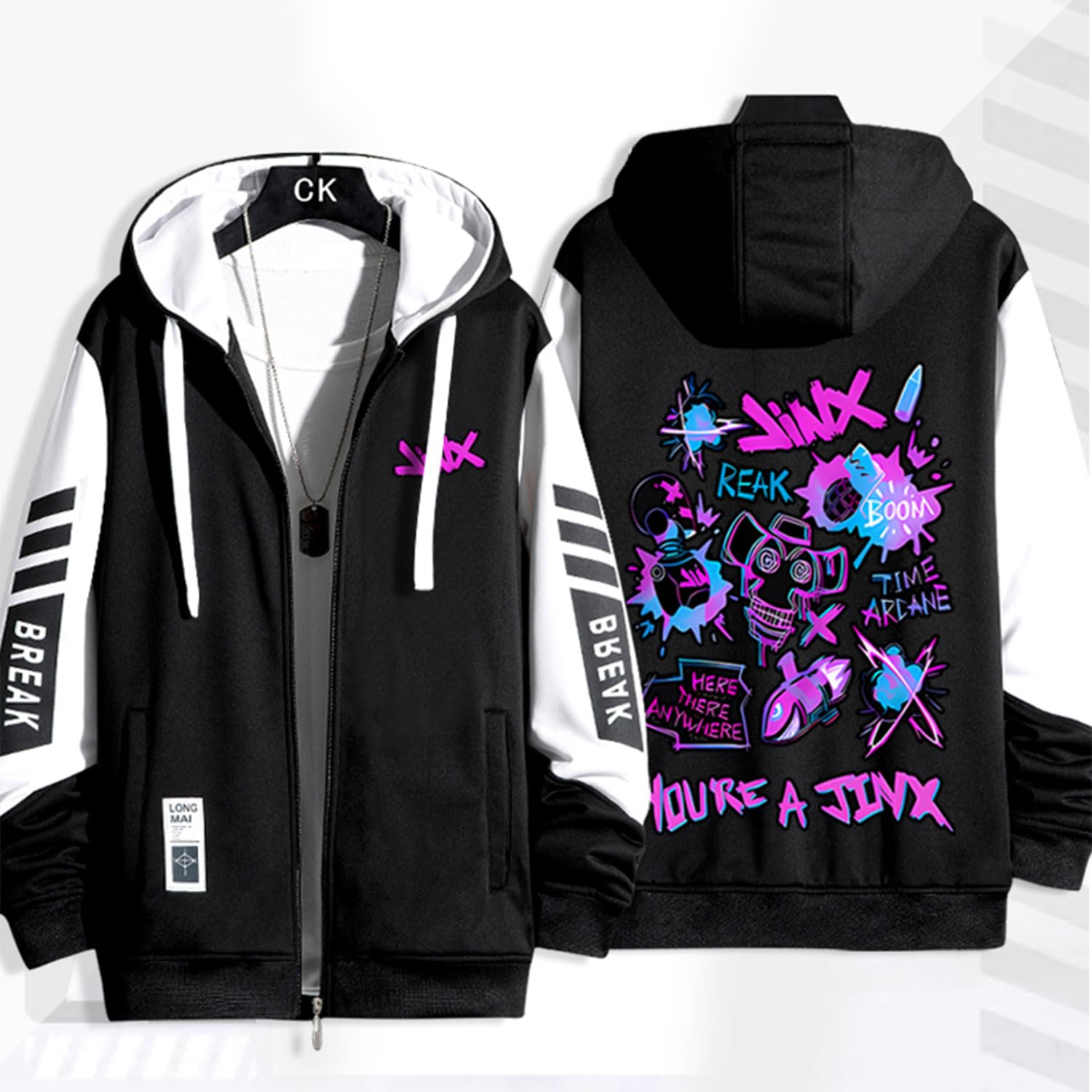 Amazon.co.jp: Arcane アーケイン Jinx ジンクス ジップパーカー